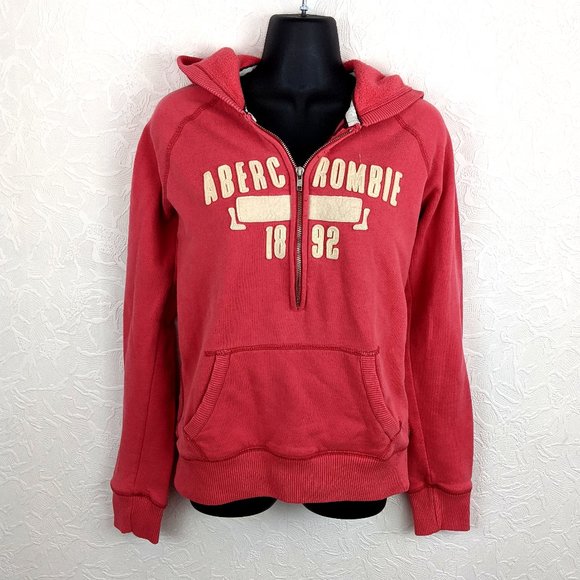 ABERCROMBIE & FITCH Womens 1/2 Zip Pullover Hoodie - Picture 1 of 5